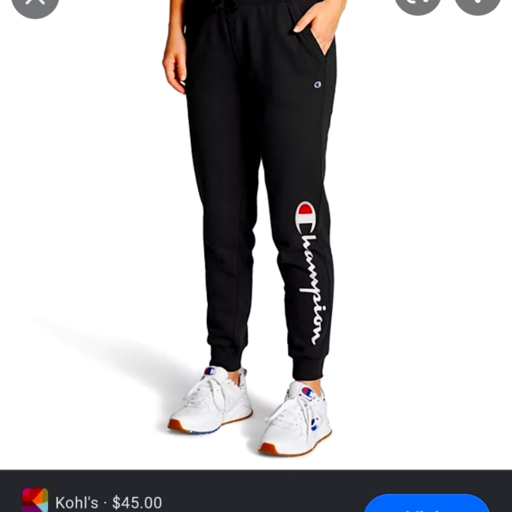 WOMENS CHAMPION POWERBLEND JOGGERS, NEVER WORN, BRAND NEW WITH TAGS